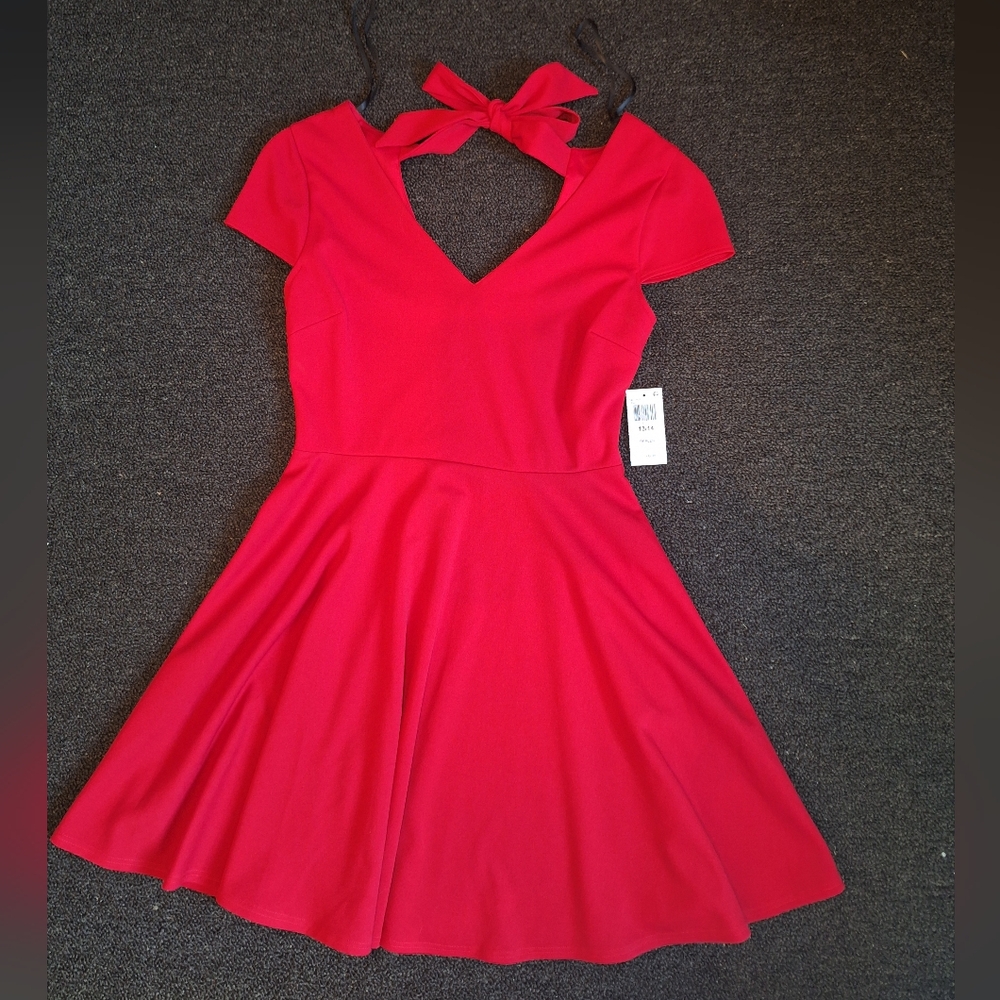 Red Fit and Flare Dress